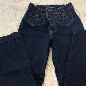 Bebe Women's Deep Indigo Flare Jeans